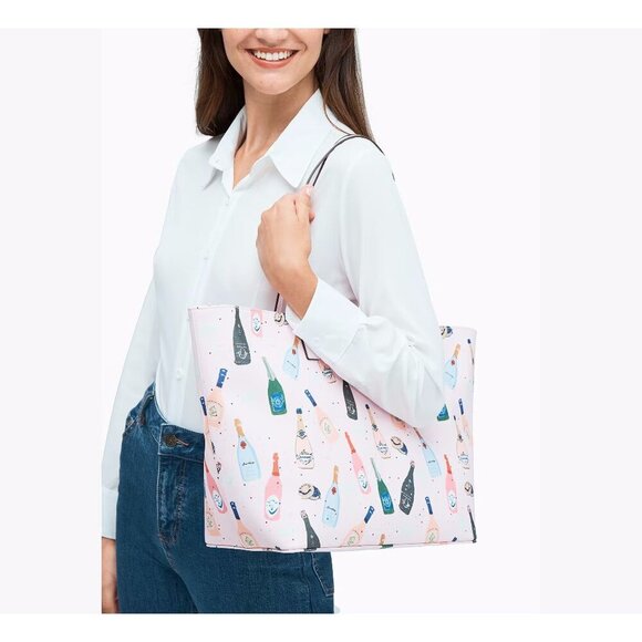 NWT Kate Spade Shore Street Margareta Flutter Hearts large tote bag - Picture 7 of 10